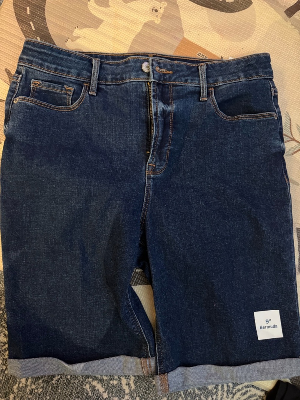 Old Navy Dark Wash Denim Bermuda Shorts